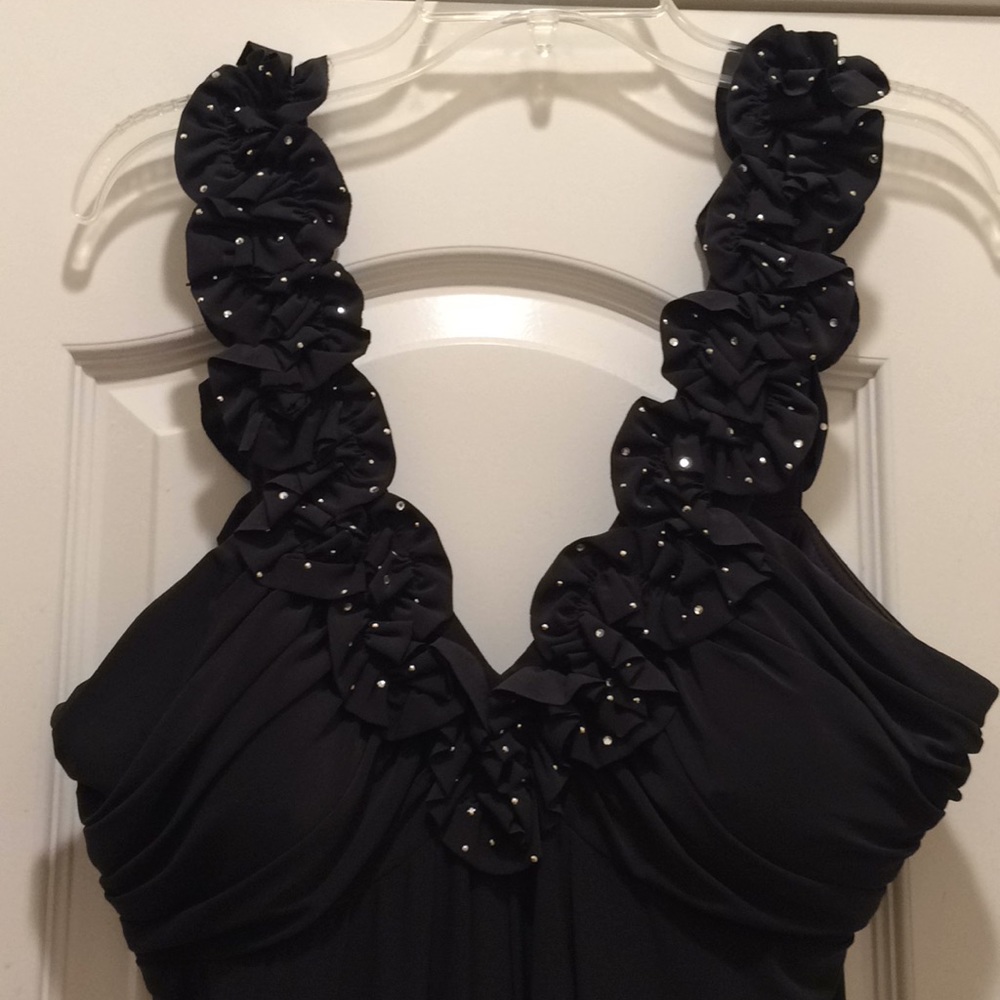 Charcoal Gray Evening Dress - Picture 2 of 2